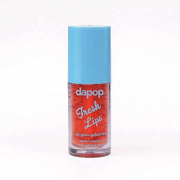 Lip Gloss Geladinho Fresh Lips (COR Morango) - Dapop.