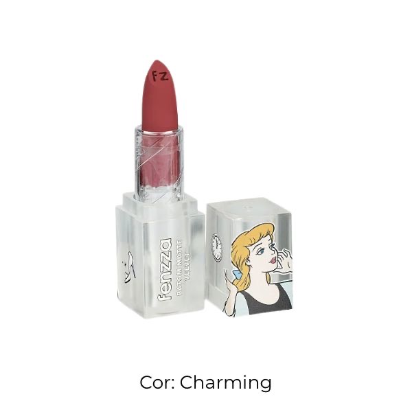 Batom Matte Velvet Princesa (COR Charming) - Fenzza