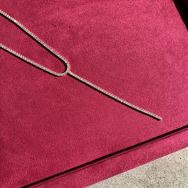 Colar Gravata Square Banhado a Ouro