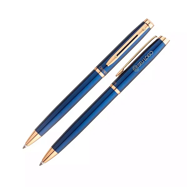 Caneta Crown Libra Gold Esferográfica Personalizada Com Logotipo