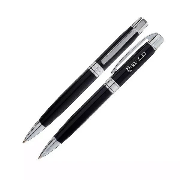 Caneta Crown Master Chrome Esferográfica Personalizada Com Logotipo