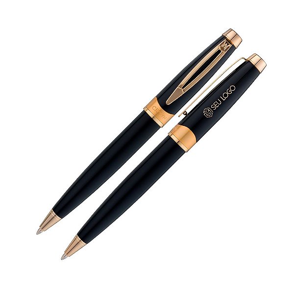 Caneta Crown Picasso Gold Esferográfica Personalizada Com Logotipo