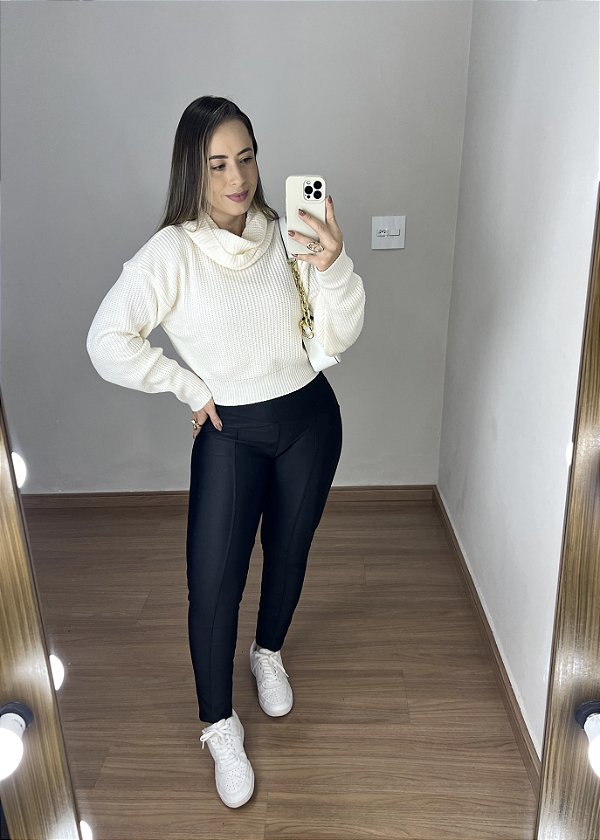 Cropped Tricot Gola Boba