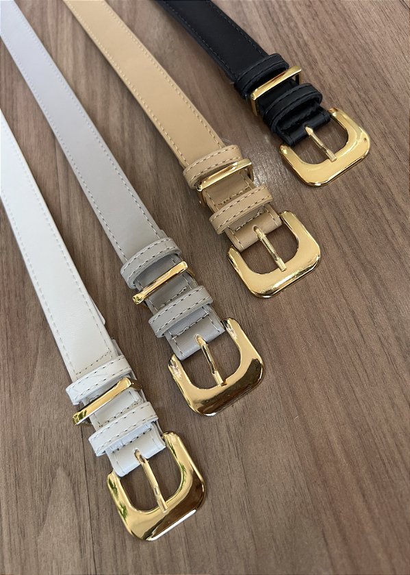 Cinto fivela metal quadrado