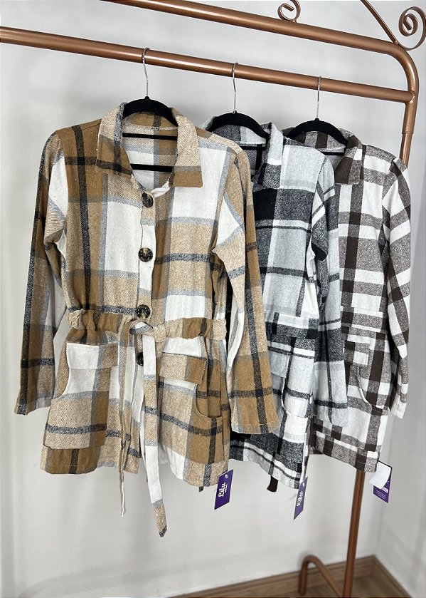 Casaco flanelado xadrez