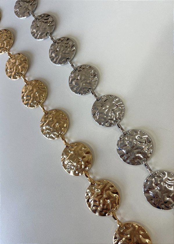 Cinto correntaria medalha abaulada