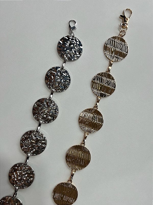 Cinto correntaria medalha abaulada