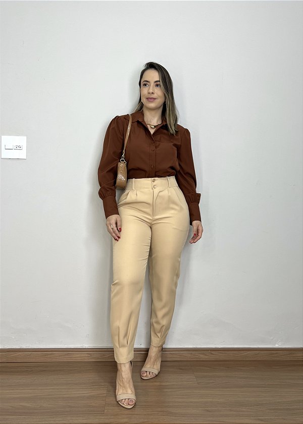 Camisa Georgette 3 Botões