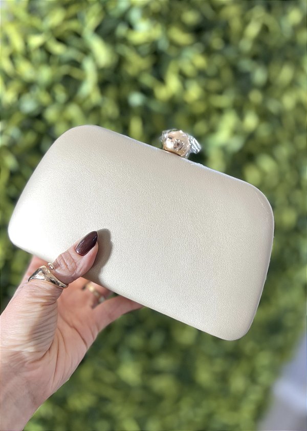Bolsa Clutch Dourada Acetinada