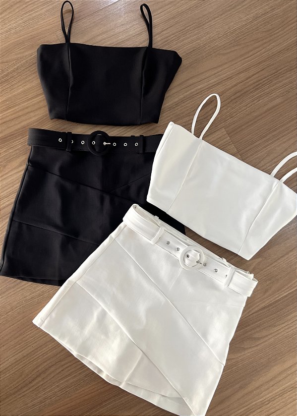 Short Saia com Cinto