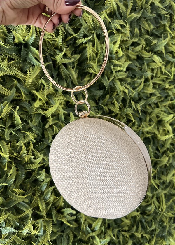Bolsa Clutch Palha Oval