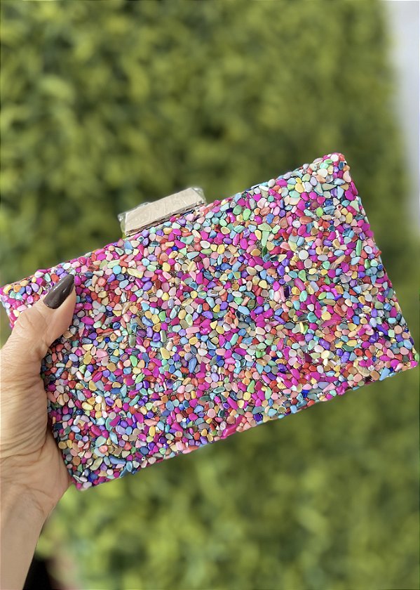 Bolsa Clutch Pedraria