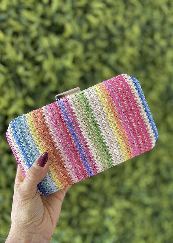 Bolsa Clutch Retangular Colorida