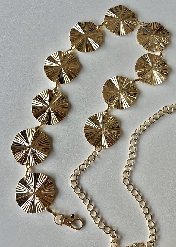 Cinto correntaria medalha grande