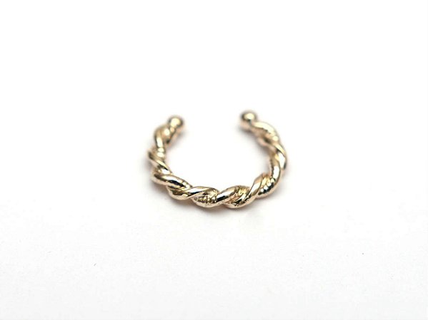 Piercing Torcido com Banho em Ouro
