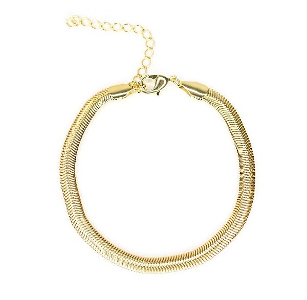 Pulseira Snake com Banho em Ouro
