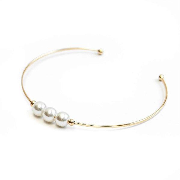 Bracelete Três Pérolas
