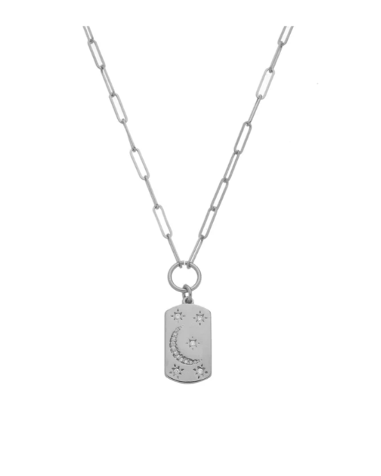 Colar Elos com Medalha de Lua