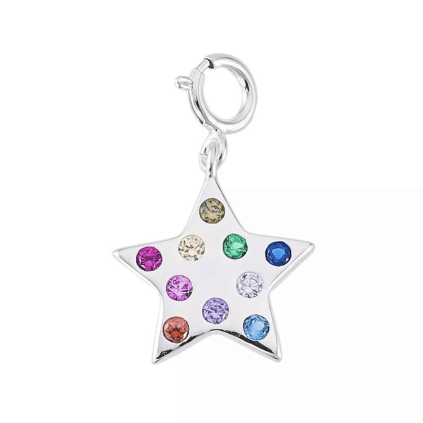 Pingente estrela colorida