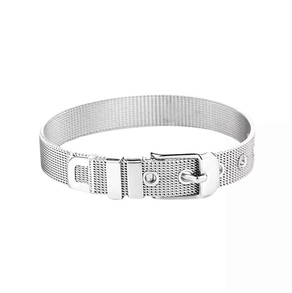 Pulseira em malha de aço inoxidável