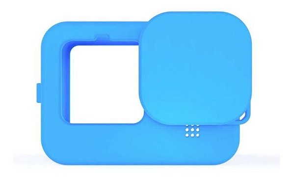 Capinha De Silicone Para Gopro Hero 9 Azul Case De Proteção