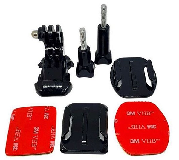 Suporte Frontal Curvo De Capacete Gopro Hero Com Adesivos 3m