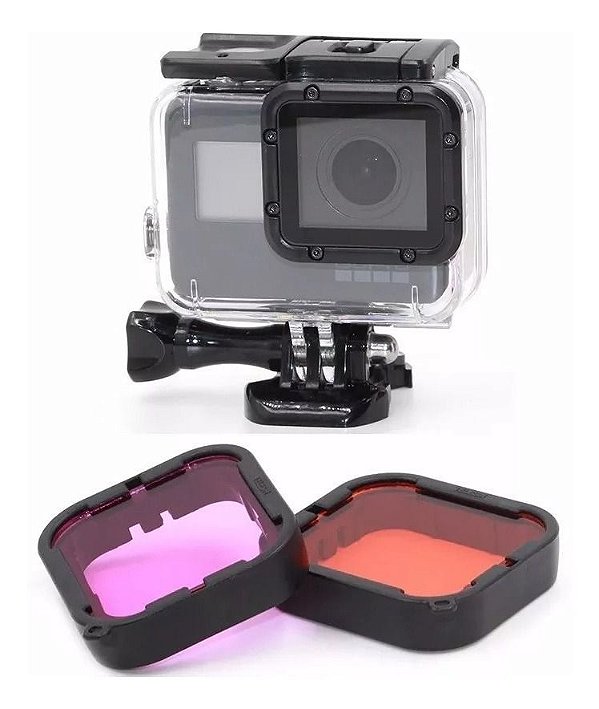 Kit Para Gopro Hero 5 Hero 6 Hero 7 Filtros Caixa Estanque