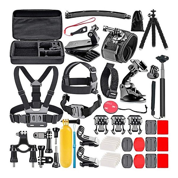 Kit Acessórios Gopro 7 Black Completo Go Pro Hero+ 6 5 3 Way