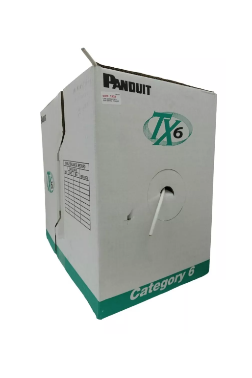 Cabo De Rede Cat6 305m U/utp Lszh Tx6 Branco 24awg Panduit