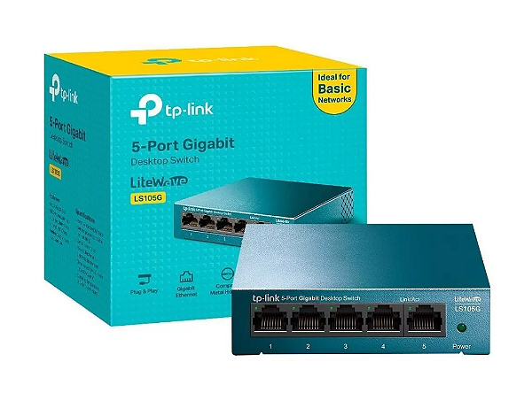 Switch Gigabit 5 portas TP-Link LS105G
