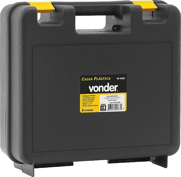 CAIXA PARA FERRAMENTAS, PLÁSTICA, 34,0 CM X 34,0 CM X 13,0 CM, VD 6002, VONDER