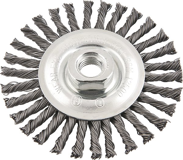 ESCOVA CIRCULAR 4.1/2" X 1/4", M14, TORCIDA, VONDER