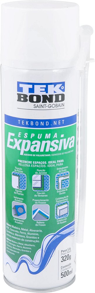 ESPUMA EXPANSIVA ADESIVO DE POLIURETANO TEKBOND 500ML