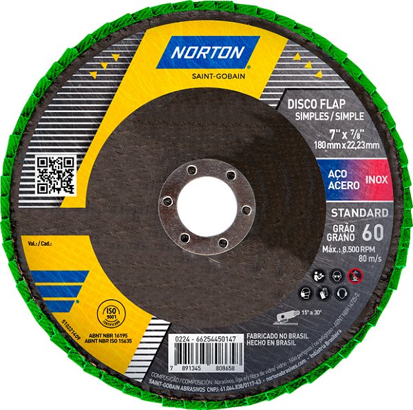 FLAP DISC R-244 7" G 60 STANDARD  NORTON