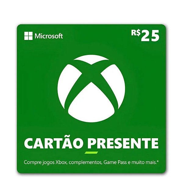 Gift Card Xbox 25 reais