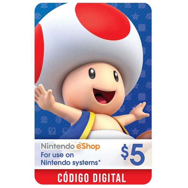 Gift Card Nintendo eShop 5 Dólares