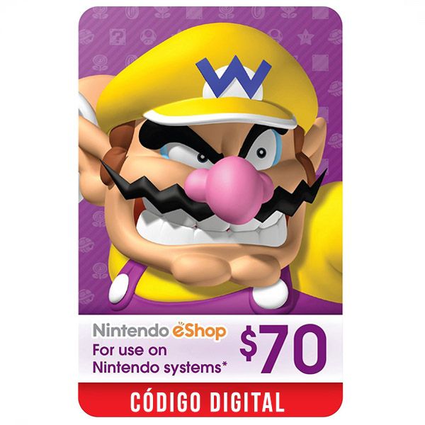 Gift Card Nintendo eShop 70 Dólares