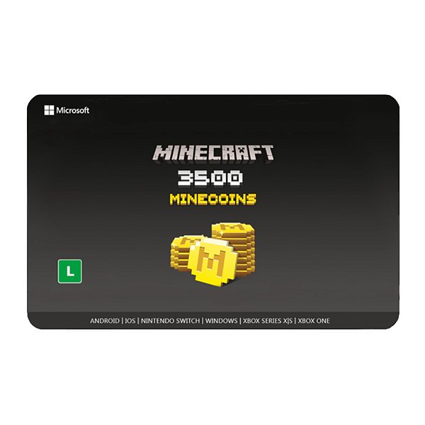 Gift Card Minecraft Minecoins 3500 coins