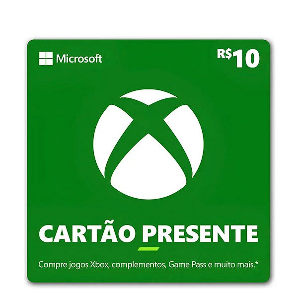 Gift Card Xbox 10 reais