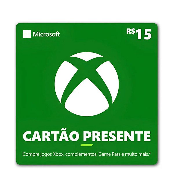 Gift Card Xbox 15 reais