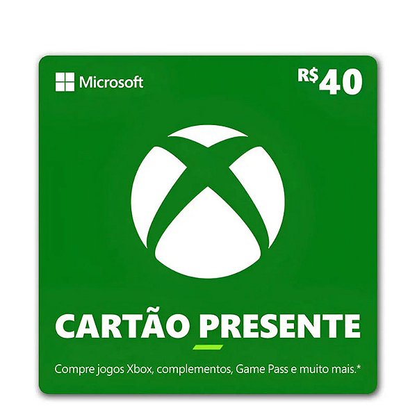 Gift Card Xbox 40 reais