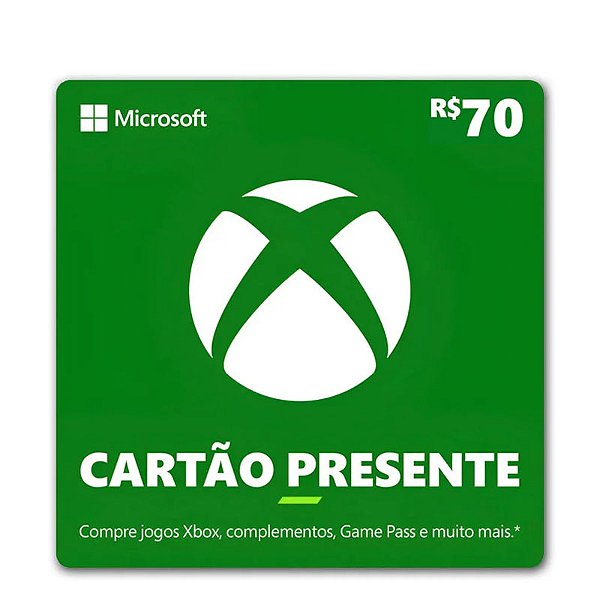 Gift Card Xbox 70 reais