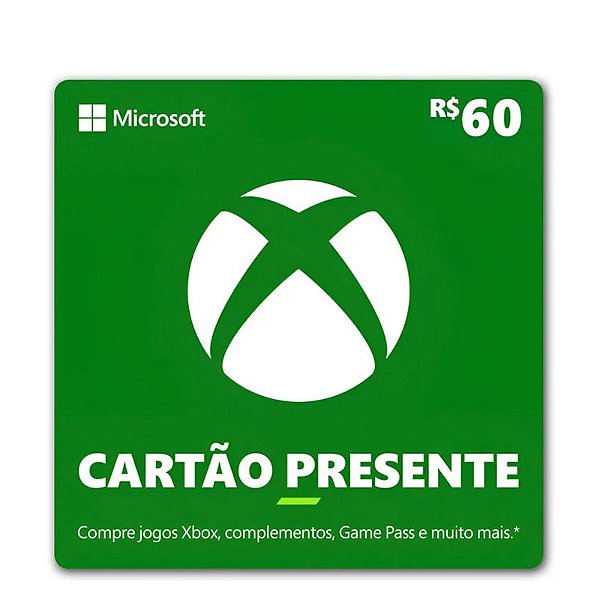 Gift Card Xbox 60 reais