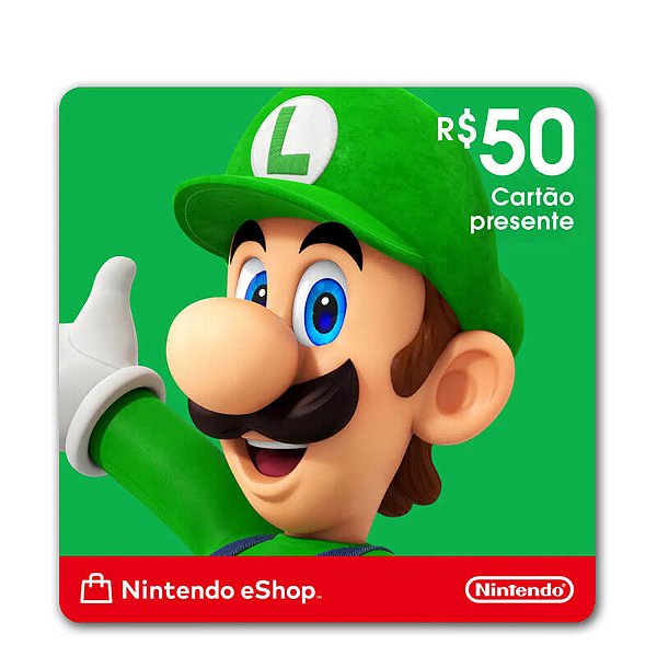 Gift Card Nintendo Switch 50 Reais