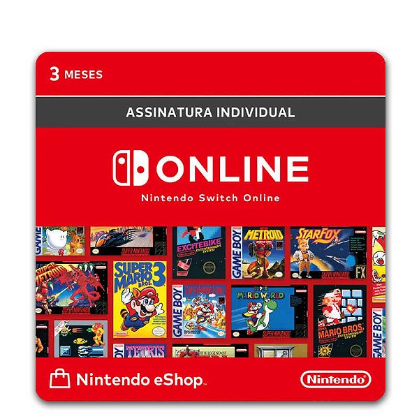 Assinatura Nintendo Switch 3 Meses