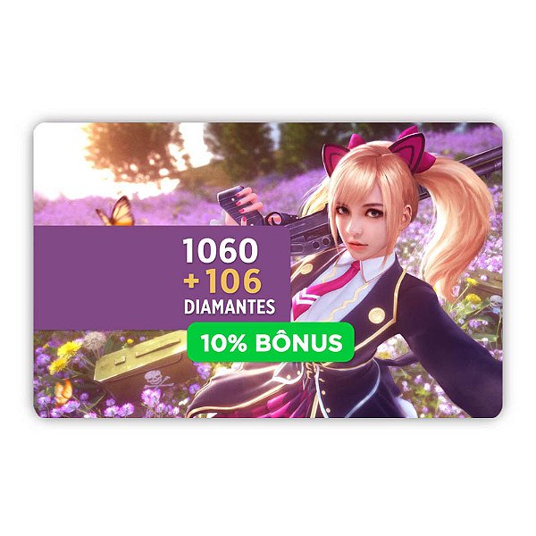 Gift Card Free Fire 1060 diamantes + 10% de Bônus