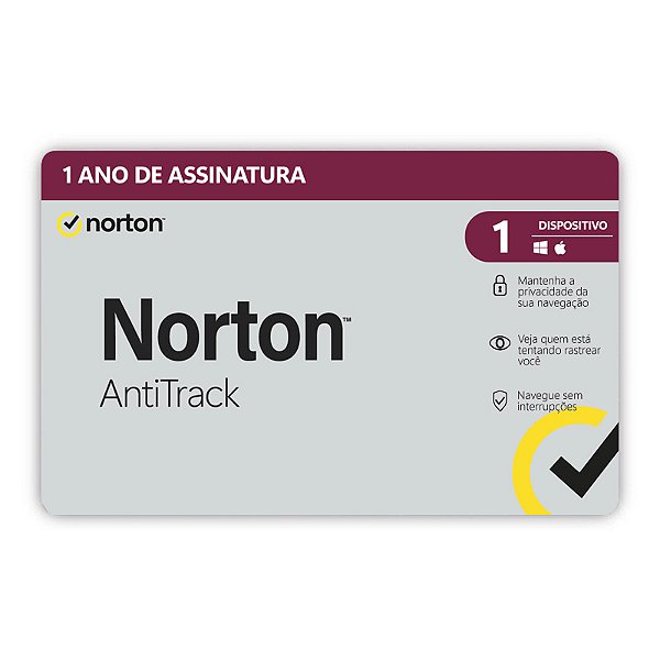 Norton Antivirus Antitrack 1 ano