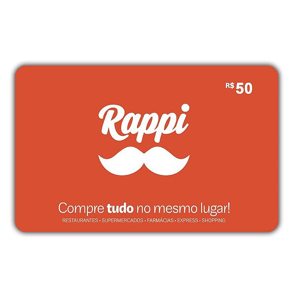 Gift Card Rappi 50 reais