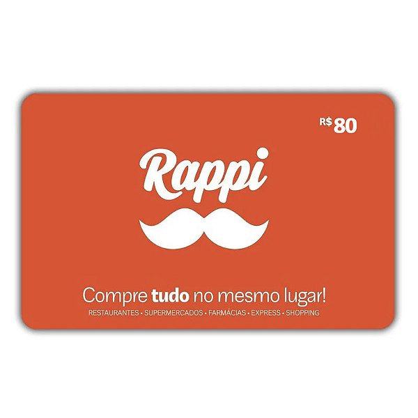 Gift Card Rappi 80 reais