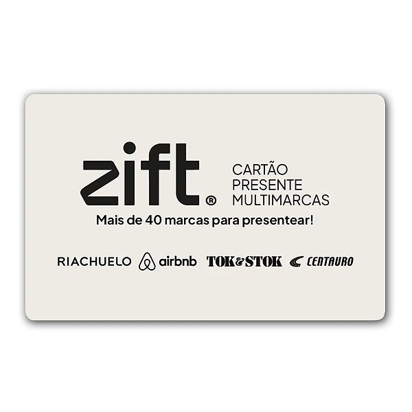 Zift Card Cartão Presente Multimarcas 30 reais